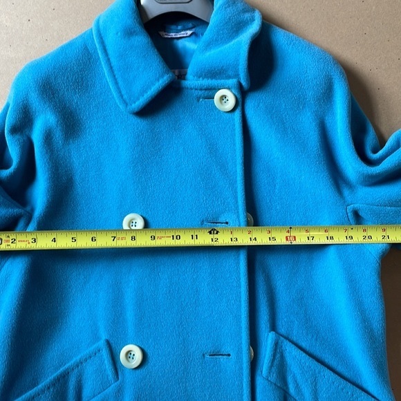 SPORTMAX turquoise blue wool coat. Made in Italy. Size US 4. Very good condition - Picture 8 of 10